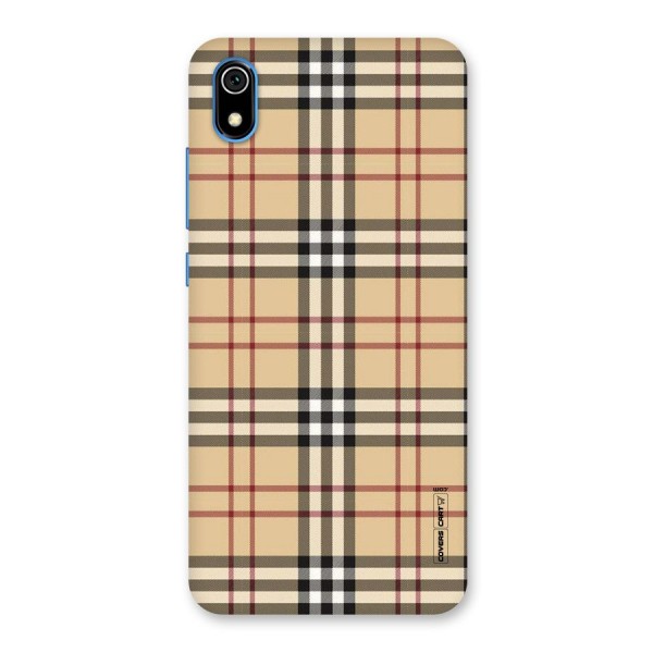 Beige Check Back Case for Redmi 7A