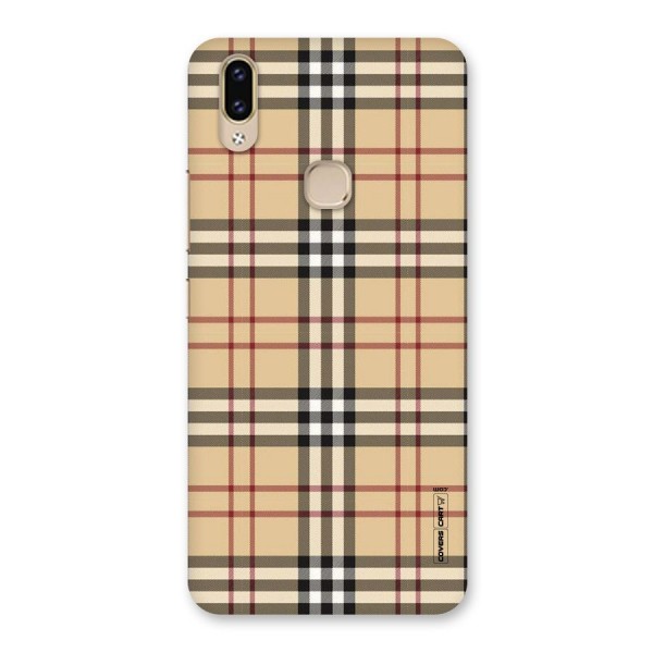 Beige Check Back Case for Vivo V9