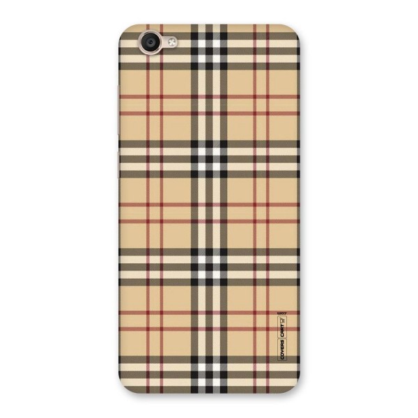 Beige Check Back Case for Vivo Y55s