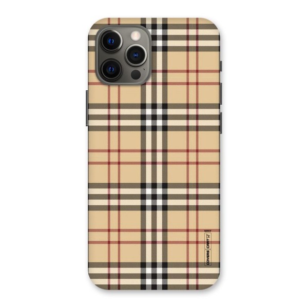 Beige Check Back Case for iPhone 12 Pro Max