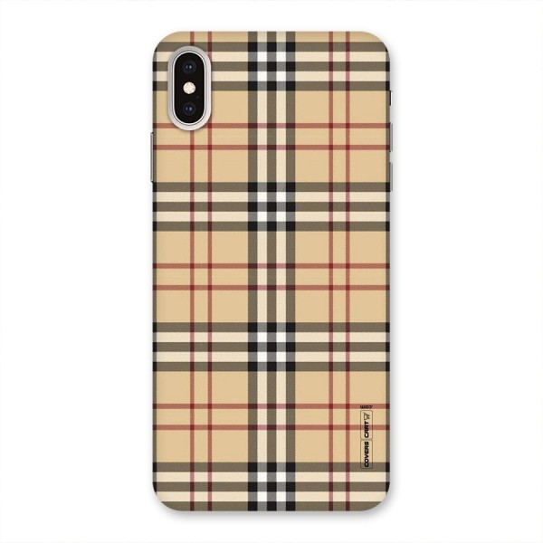 Beige Check Back Case for iPhone XS Max