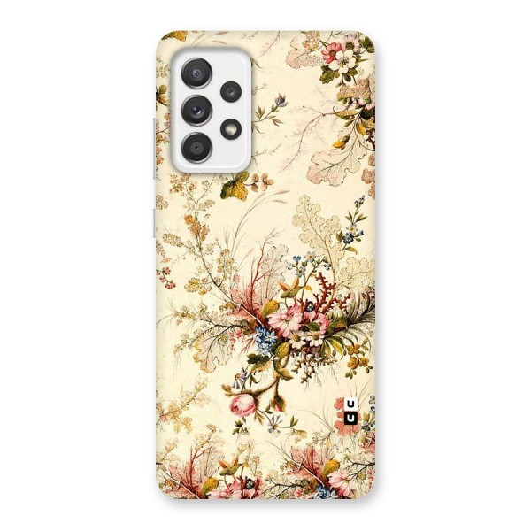 Beige Floral Back Case for Galaxy A52