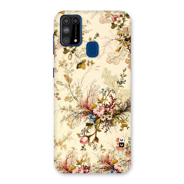 Beige Floral Back Case for Galaxy M31