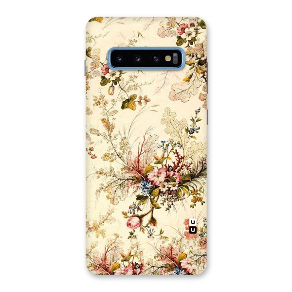 Beige Floral Back Case for Galaxy S10 Plus