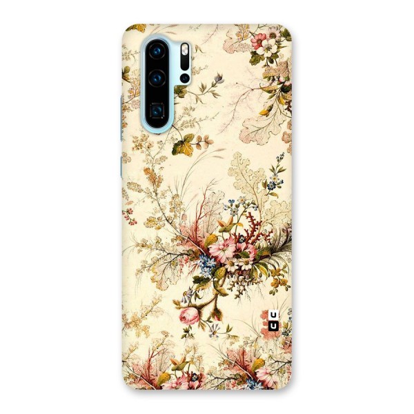 Beige Floral Back Case for Huawei P30 Pro