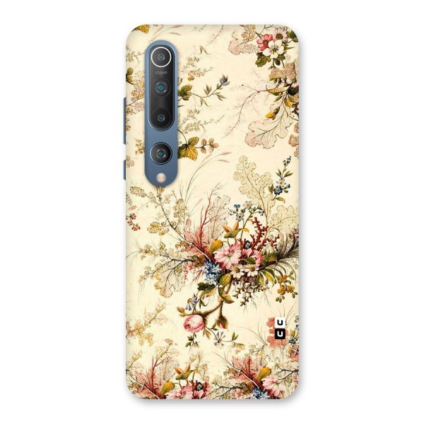 Beige Floral Back Case for Mi 10