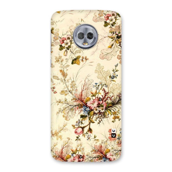 Beige Floral Back Case for Moto G6