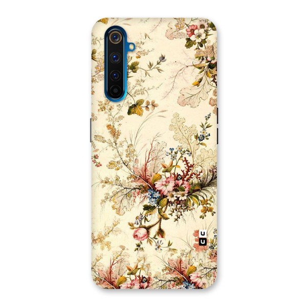 Beige Floral Back Case for Realme 6 Pro