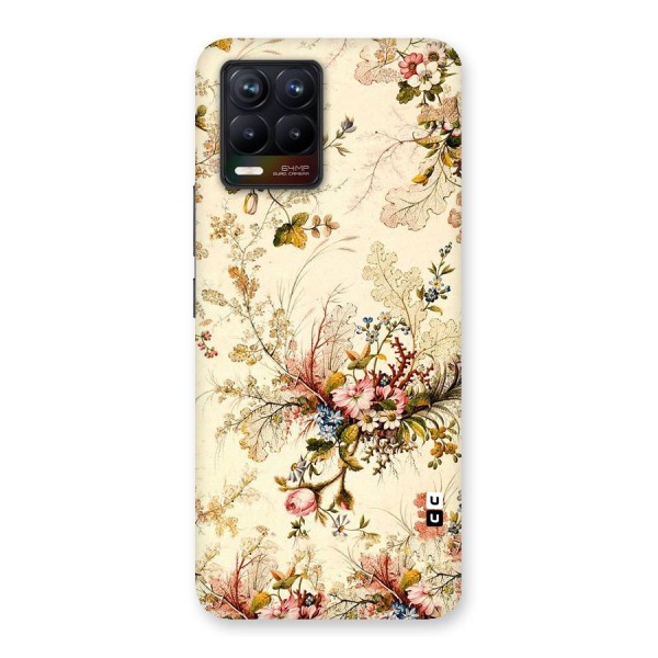 Beige Floral Back Case for Realme 8