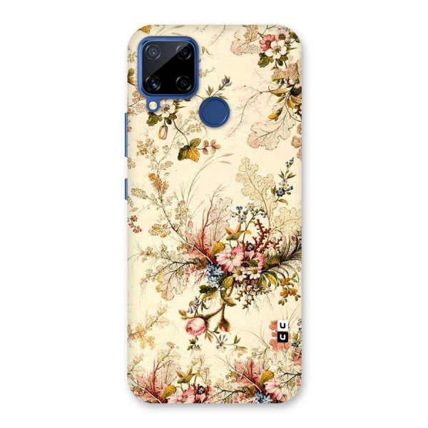 Beige Floral Back Case for Realme C12