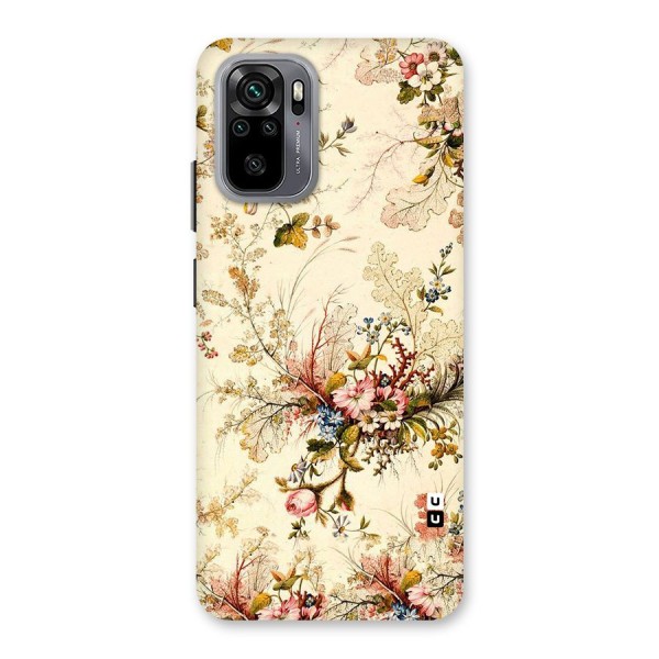 Beige Floral Back Case for Redmi Note 10