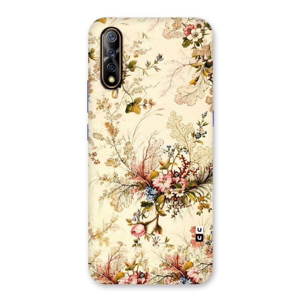 Beige Floral Back Case for Vivo Z1x