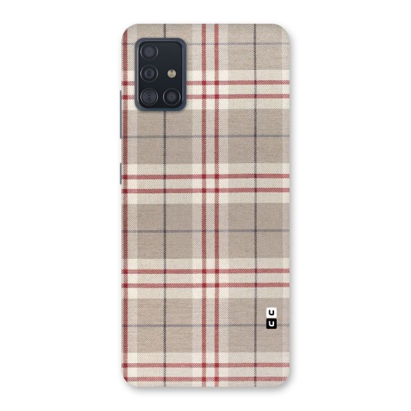 Beige Red Check Back Case for Galaxy A51