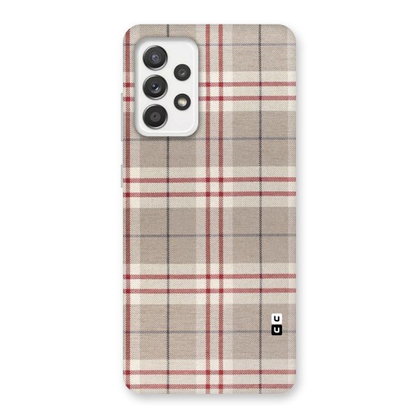 Beige Red Check Back Case for Galaxy A52