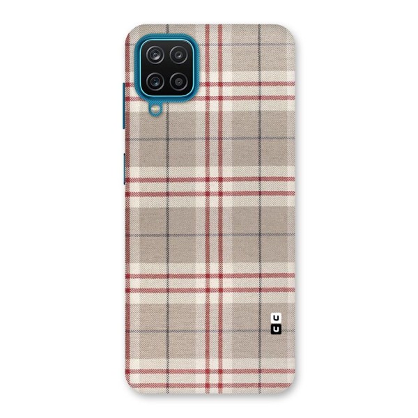 Beige Red Check Back Case for Galaxy F12