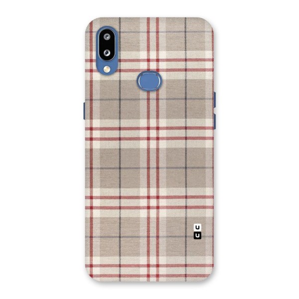 Beige Red Check Back Case for Galaxy M01s