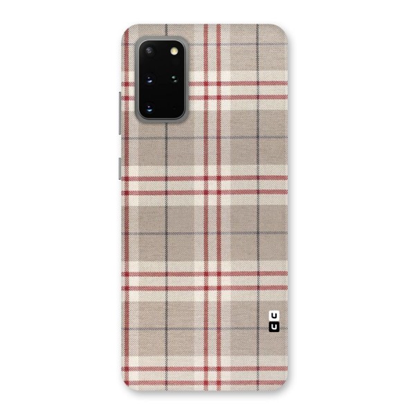 Beige Red Check Back Case for Galaxy S20 Plus