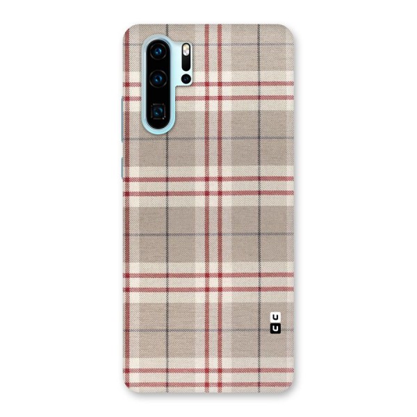 Beige Red Check Back Case for Huawei P30 Pro