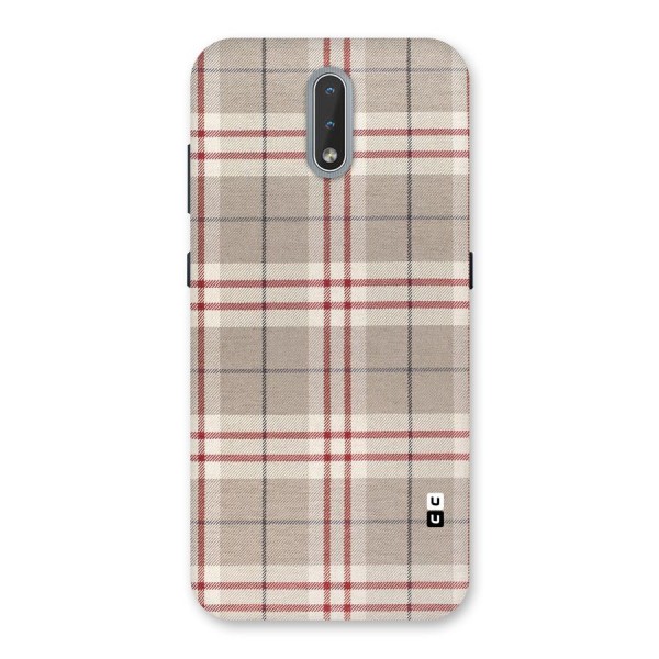 Beige Red Check Back Case for Nokia 2.3