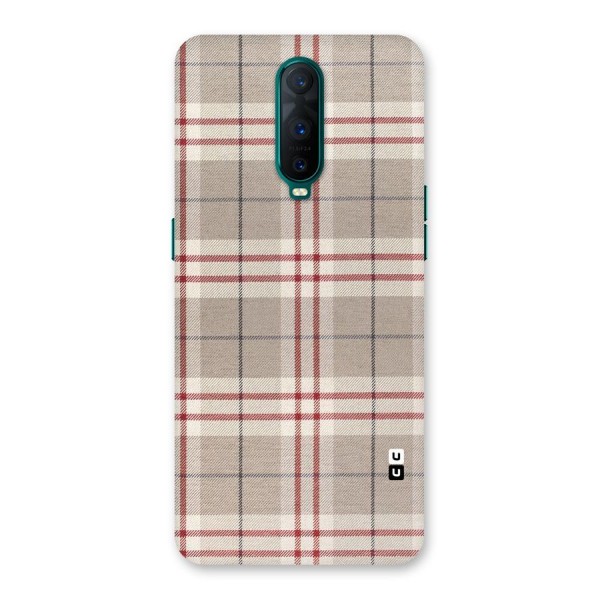 Beige Red Check Back Case for Oppo R17 Pro