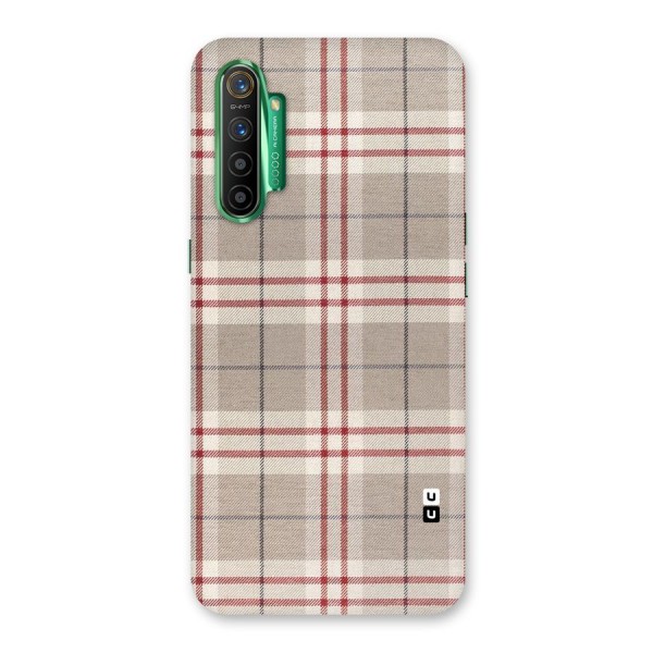 Beige Red Check Back Case for Realme X2