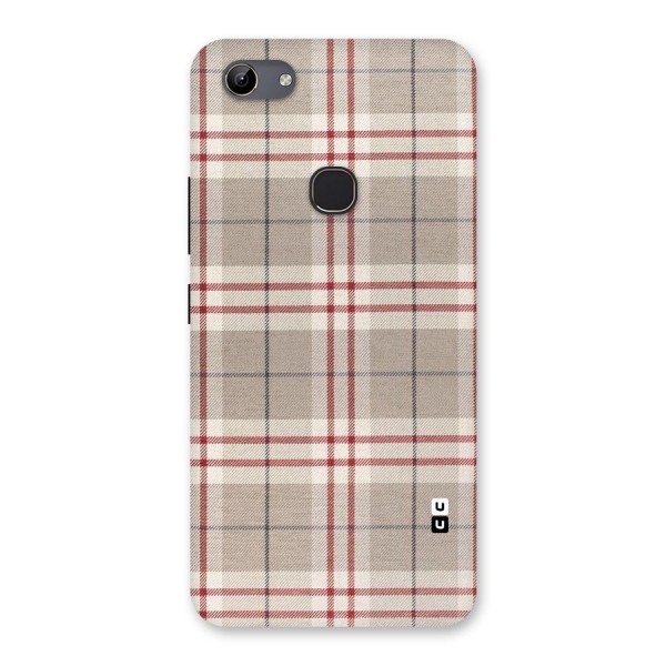 Beige Red Check Back Case for Vivo Y81