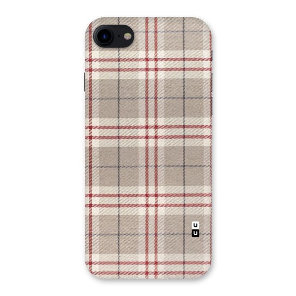 Beige Red Check Back Case for iPhone SE 2020