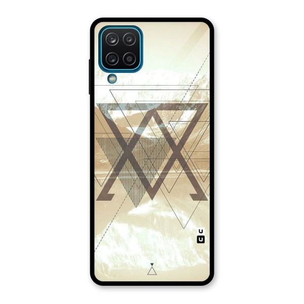 Beige View Glass Back Case for Galaxy A12