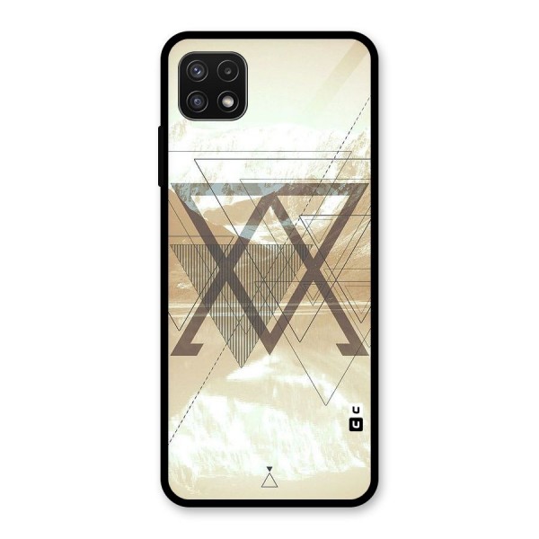 Beige View Glass Back Case for Galaxy A22 5G