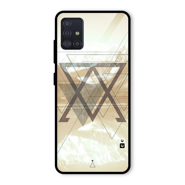 Beige View Glass Back Case for Galaxy A51