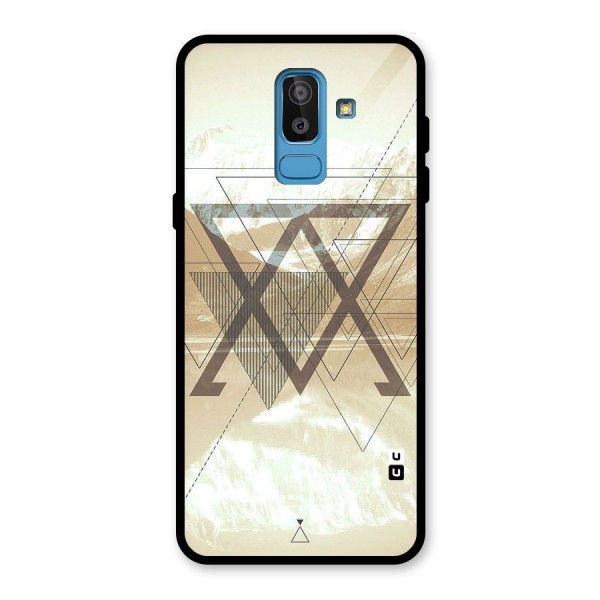 Beige View Glass Back Case for Galaxy J8