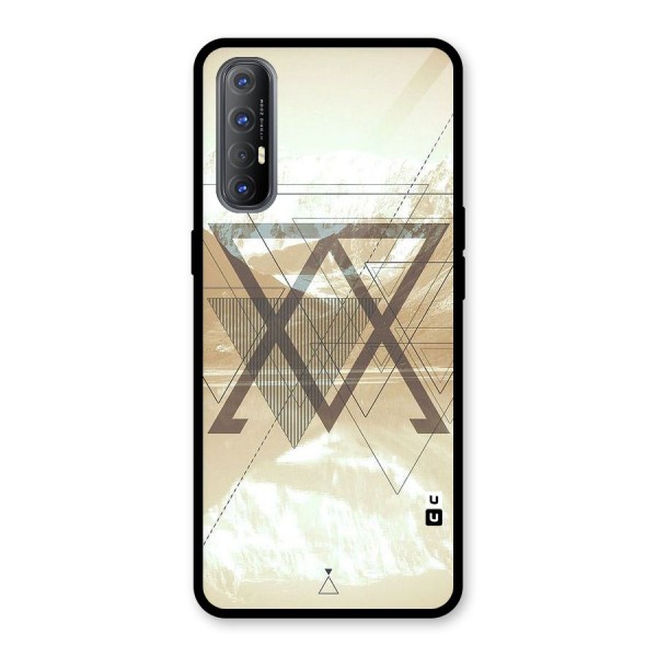 Beige View Glass Back Case for Oppo Reno3 Pro