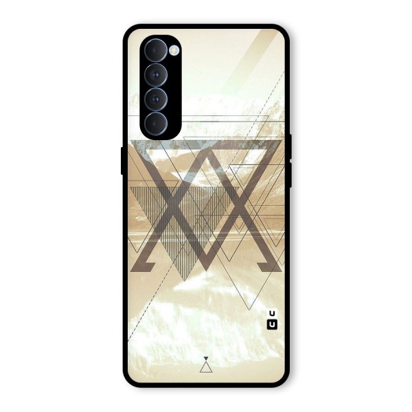 Beige View Glass Back Case for Oppo Reno4 Pro