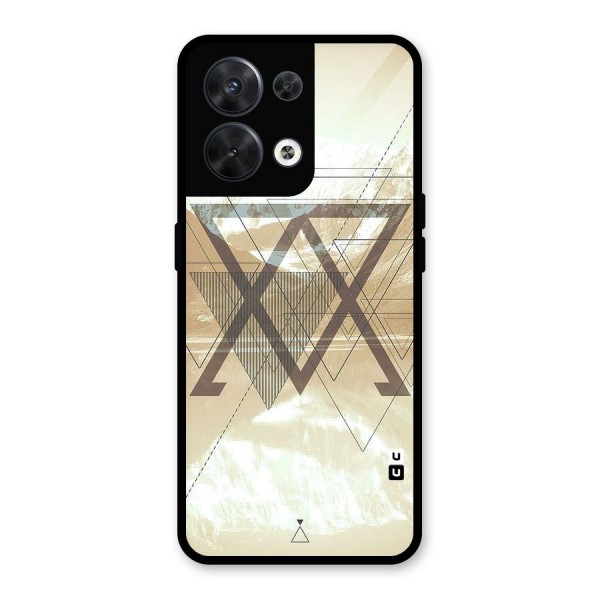 Beige View Glass Back Case for Oppo Reno8 5G