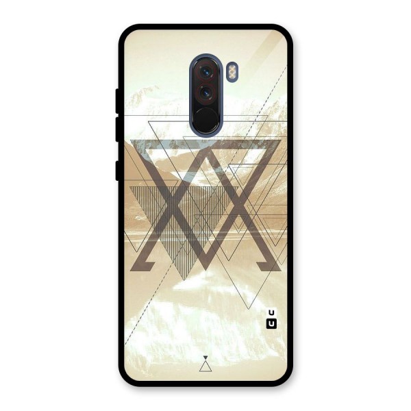 Beige View Glass Back Case for Poco F1