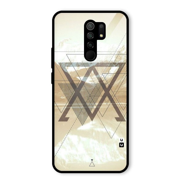 Beige View Glass Back Case for Redmi 9 Prime