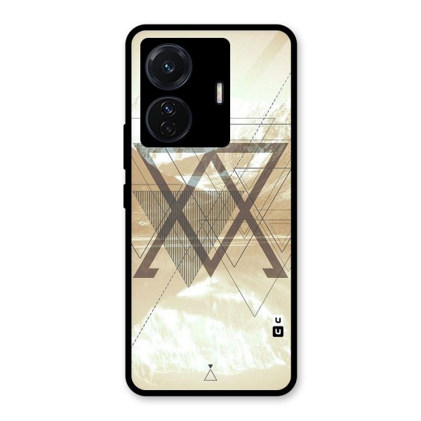 Beige View Glass Back Case for Vivo T1 Pro