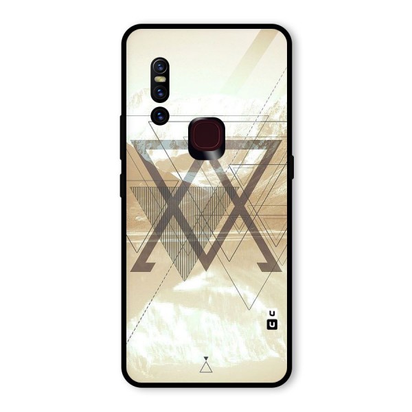 Beige View Glass Back Case for Vivo V15