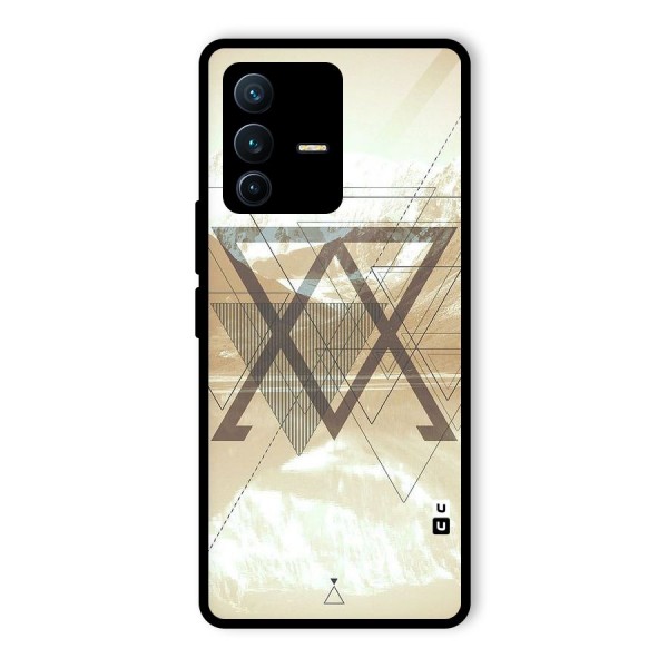 Beige View Glass Back Case for Vivo V23 Pro