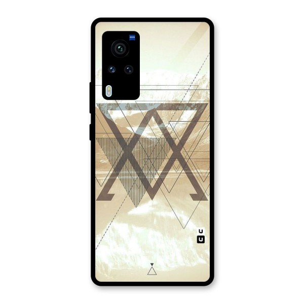 Beige View Glass Back Case for Vivo X60 Pro