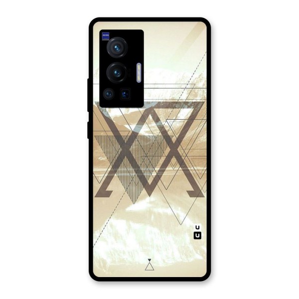 Beige View Glass Back Case for Vivo X70 Pro