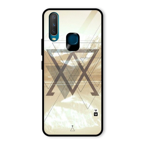 Beige View Glass Back Case for Vivo Y12