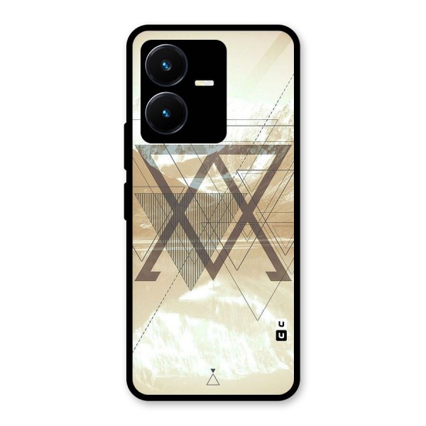 Beige View Glass Back Case for Vivo Y22