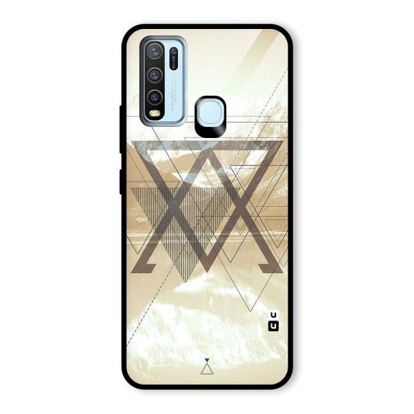 Beige View Glass Back Case for Vivo Y30