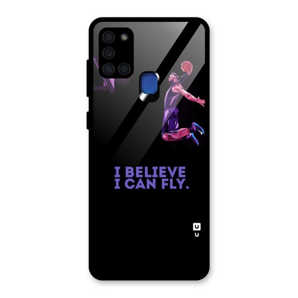 Believe And Fly Glass Back Case for Galaxy A21s