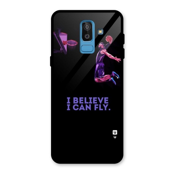 Believe And Fly Glass Back Case for Galaxy J8