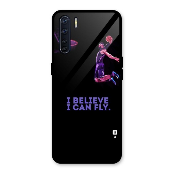 Believe And Fly Glass Back Case for Oppo F15