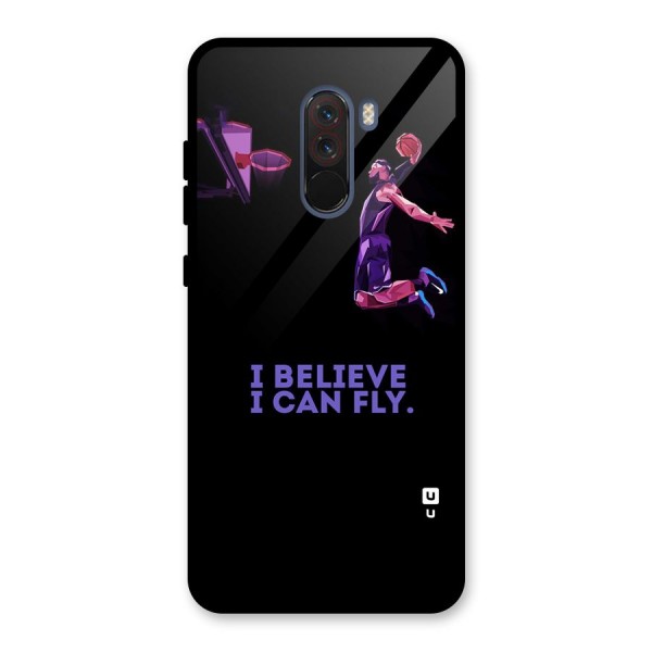 Believe And Fly Glass Back Case for Poco F1