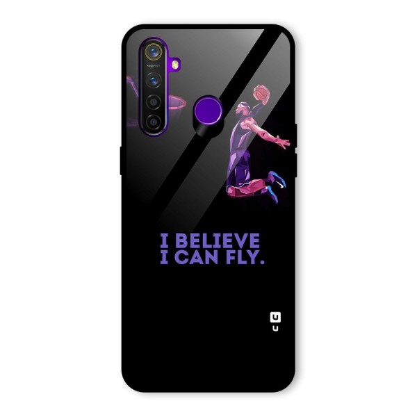 Believe And Fly Glass Back Case for Realme 5 Pro