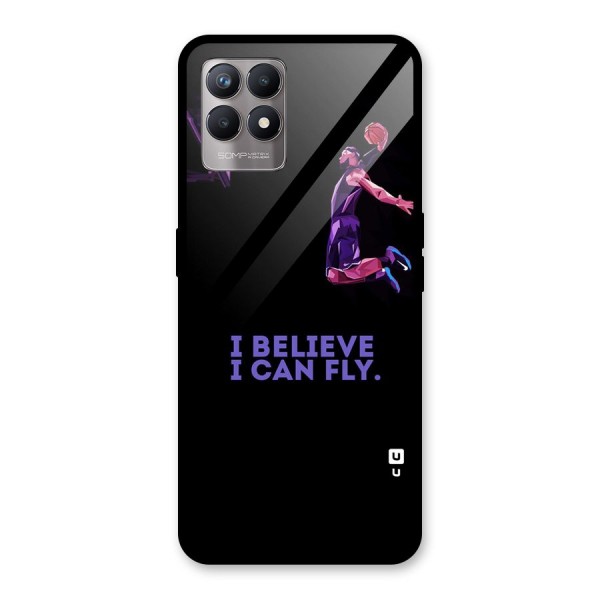 Believe And Fly Glass Back Case for Realme 8i